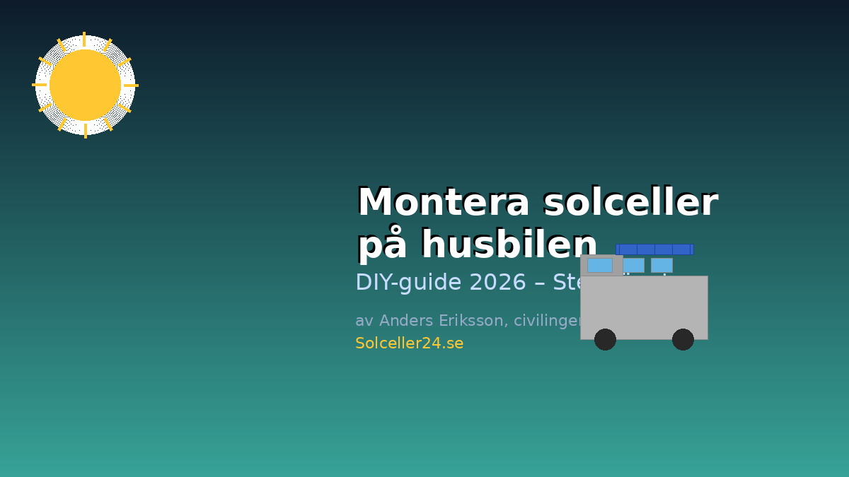 Montera solceller husbil: DIY-guide 2026 – Steg för steg