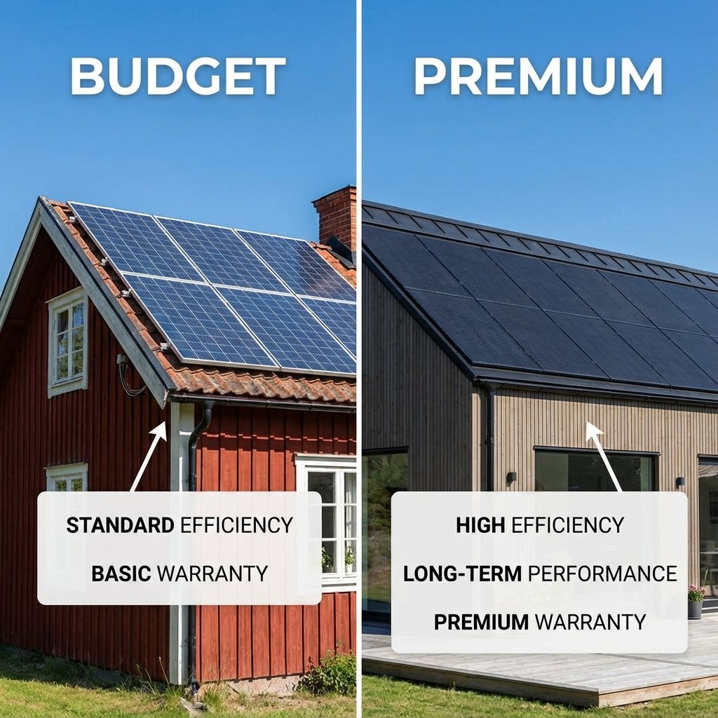 Budget vs Premium solceller