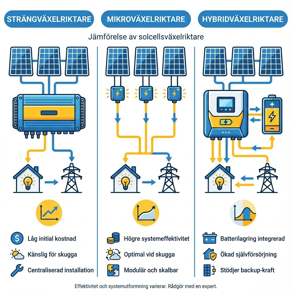 Jämförelse av växelriktartyper