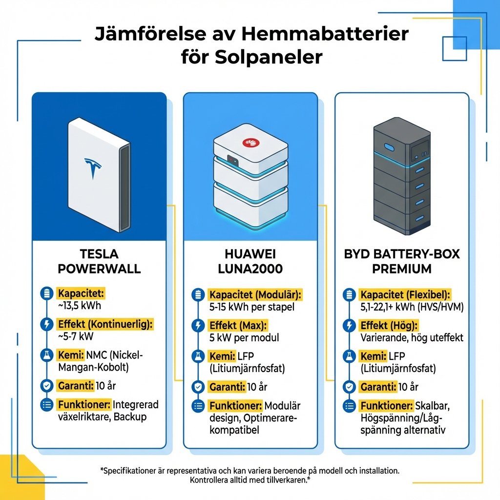 Jämförelse av batterimärken